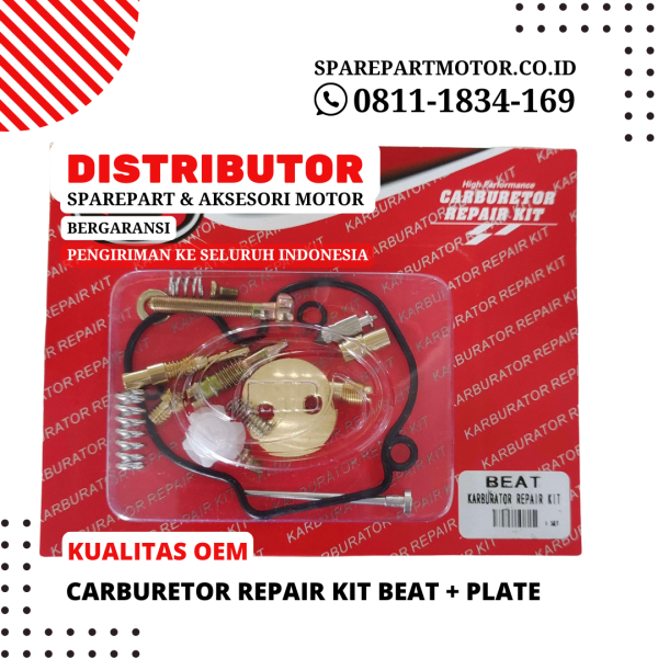 CARBURETOR REPAIR KIT BEAT + PLATE